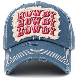 "Howdy Howdy Howdy" Distressed Vintage Baseball Hat